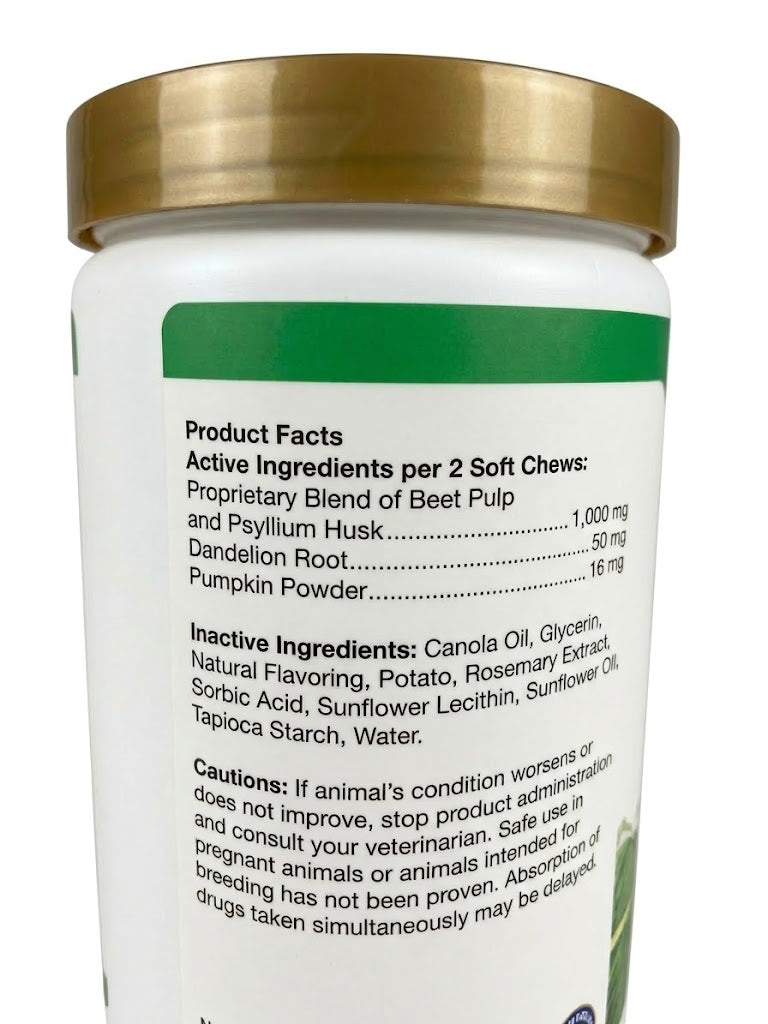 NaturVet No Scoot Plus Soft Chews - Digestive Support for Dogs (120 Count)